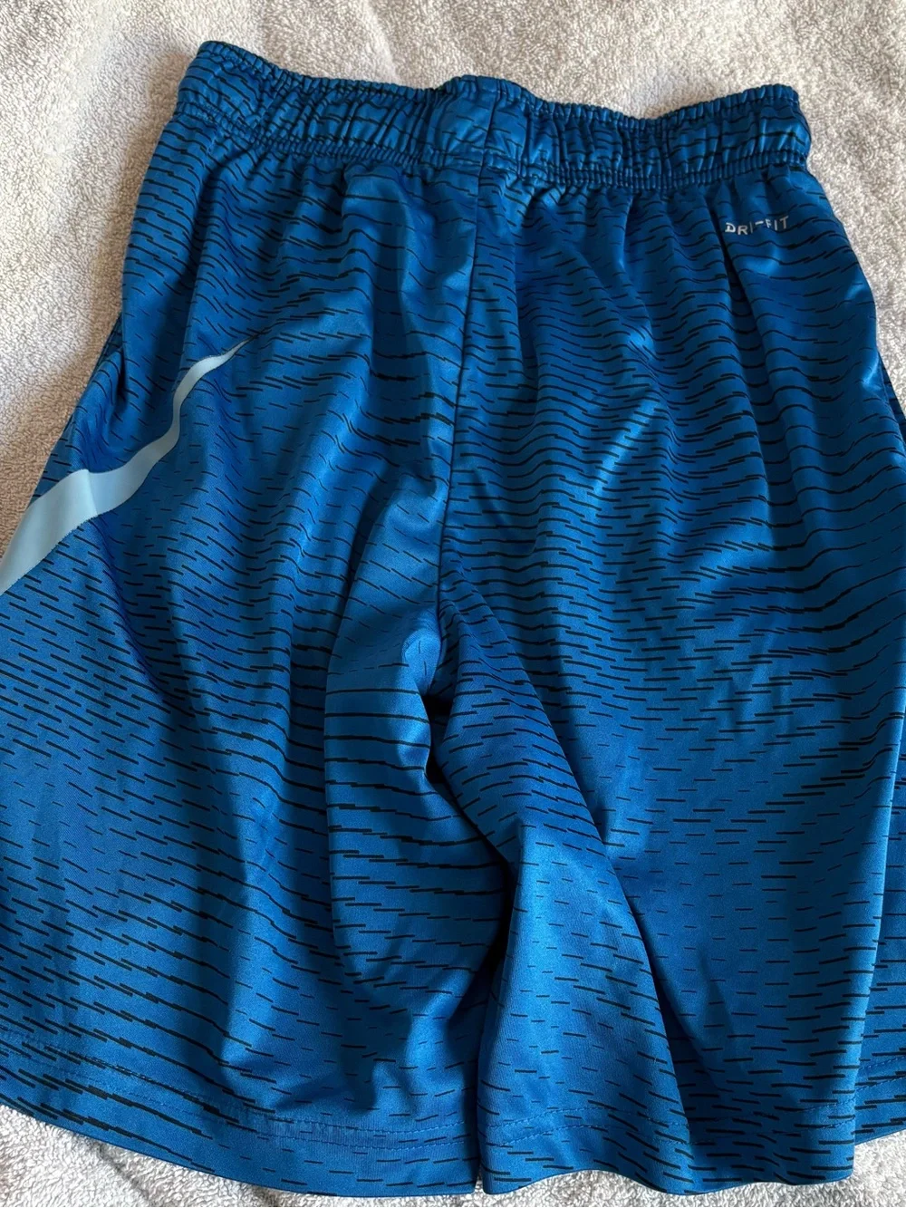 Nike Blue Dri-FIT Athletic Shorts with Black Accents